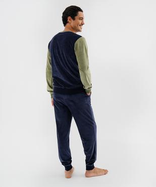 Pyjama en velours bicolore homme vue2 - GEMO 4G HOMME - GEMO