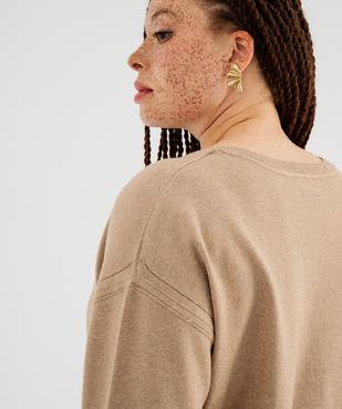 Pull fin pailleté à col V femme grande taille vue3 - GEMO (G TAILLE) - GEMO
