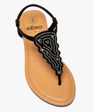 Sandales femme à entre-doigts ornées de strass vue5 - GEMO (CASUAL) - GEMO