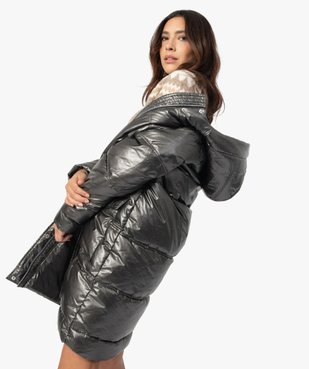 Manteau femme en matière matelassée avec capuche vue1 - GEMO(FEMME PAP) - GEMO