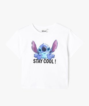 Tee-shirt à manches courtes avec motif Stitch fille - Disney vue1 - LILO & STITCH - GEMO
