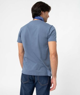 Tee-shirt homme à manches courtes avec poche contrastante vue3 - GEMO (HOMME) - GEMO
