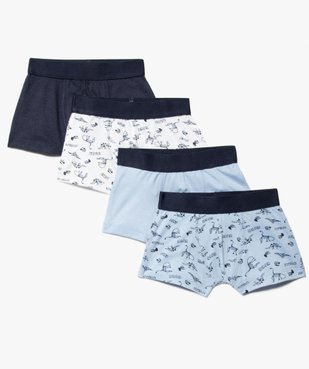 Boxers garçon en coton (lot de 4) vue1 - 1E PRIX BY GEMO - GEMO