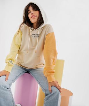 Sweat à capuche adulte multicolores avec message amour mixte - Gémo X Maëva vue2 - GEMO 4G FEMME - GEMO