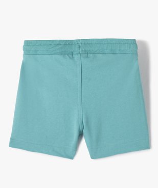 Short bébé garçon en maille avec ceinture bord-côte vue3 - GEMO(BEBE DEBT) - GEMO