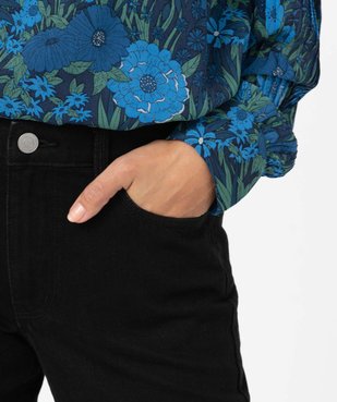 Jean femme coupe mom taille haute légèrement délavé vue2 - GEMO 4G FEMME - GEMO