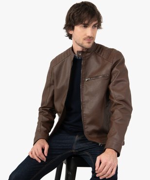 Blouson homme esprit motard vue1 - GEMO (HOMME) - GEMO