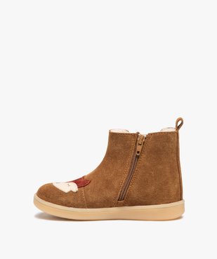 Boots bébé garçon dessus cuir motif renard – NA! vue3 - NA! - GEMO