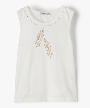 Débardeur fille avec motifs clous métalliques vue1 - GEMO (ENFANT) - GEMO