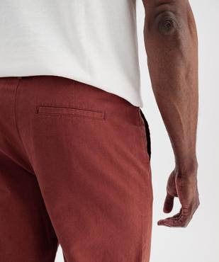 Pantalon à pinces en coton et lin homme vue5 - GEMO (HOMME) - GEMO