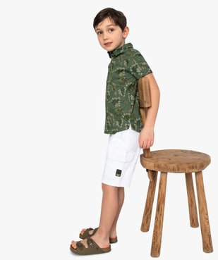 Chemise garçon à motifs tropicaux et manches courtes vue6 - GEMO (ENFANT) - GEMO