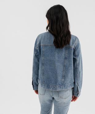 Veste en jean classique femme vue3 - GEMO 4G FEMME - GEMO