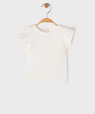 Tee-shirt sans manches avec volants sur les épaules bébé fille vue1 - GEMO 4G BEBE - GEMO