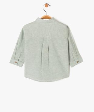 Chemise manches longues en coton lin mélangés bébé garçon vue3 - GEMO(BEBE DEBT) - GEMO