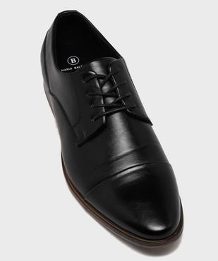 Derbies à bout amande en cuir imitation homme - Mario Baldano vue5 - MARIO BALDANO - GEMO