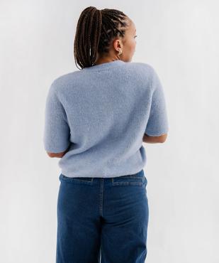 Gilet manches courtes en maille douillette femme grande taille vue3 - GEMO (G TAILLE) - GEMO