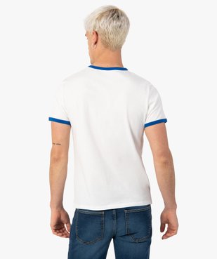 Tee-shirt homme à manches courtes avec finitions contrastantes vue5 - GEMO (HOMME) - GEMO