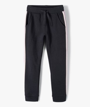 Pantalon de jogging fille avec bande pailletée sur les côtés vue1 - GEMO (ENFANT) - GEMO