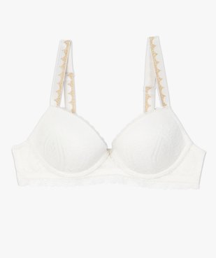 Soutien-gorge push-up à dentelle et paillettes vue4 - GEMO(HOMWR FEM) - GEMO