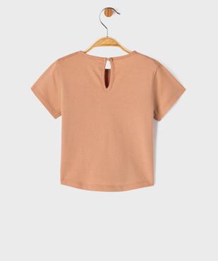 Tee-shirt manches courtes avec poche fantaisie bébé fille vue3 - GEMO 4G BEBE - GEMO
