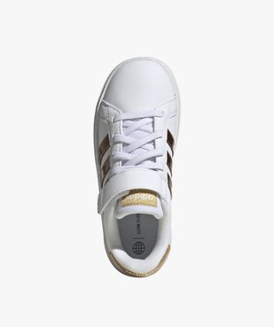 Baskets à scratch fille avec bandes contrastantes - Adidas Grand Court vue5 - ADIDAS - GEMO