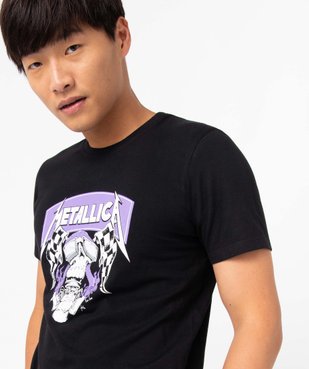Tee-shirt homme à manches courtes avec motif bicolore - Metallica vue2 - METALLICA - GEMO