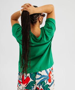 Tee-shirt manches courtes avec motif brodé femme grande taille vue4 - GEMO (G TAILLE) - GEMO
