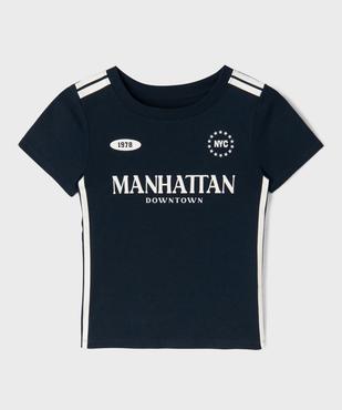 Tee-shirt manches courtes style vintage fille vue1 - GEMO 4G FILLE - GEMO