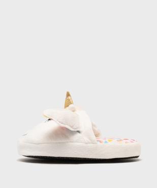 Chaussons mules motif licorne en relief fille  vue3 - GEMO (ENFANT) - GEMO