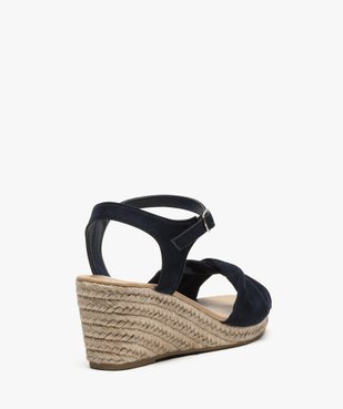 Sandales femme à talon compensé en corde vue4 - GEMO(URBAIN) - GEMO