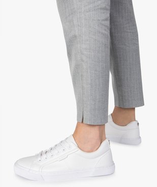 Tennis femme tige basse unie fermeture lacets vue1 - GEMO (SPORTSWR) - GEMO