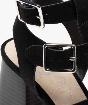 Sandales femme à talon et tige montante style spartiates vue6 - GEMO(URBAIN) - GEMO