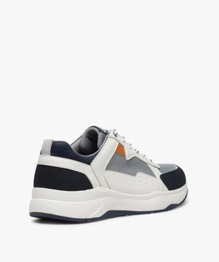 Baskets homme avec jeu de matières vue4 - GEMO (CASUAL) - GEMO