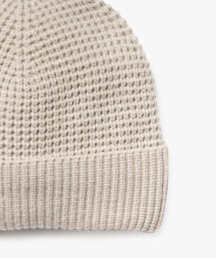 Bonnet à revers doublé polaire homme vue2 - GEMO 4G HOMME - GEMO