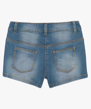 Short bébé fille en denim à broderies vue3 - GEMO(BEBE DEBT) - GEMO