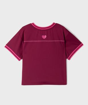Tee-shirt de sport avec inscription girly fille vue3 - GEMO 4G FILLE - GEMO