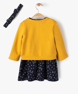 Ensemble bébé fille 3 pièces : robe + gilet + bandeau vue5 - GEMO(BEBE DEBT) - GEMO