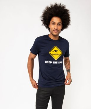 Tee-shirt manches courtes en coton imprimé homme - Roadsign vue1 - ROADSIGN D - GEMO