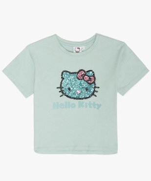 Tee-shirt court fille avec motif dessiné - Hello Kitty vue1 - HELLO KITTY - GEMO
