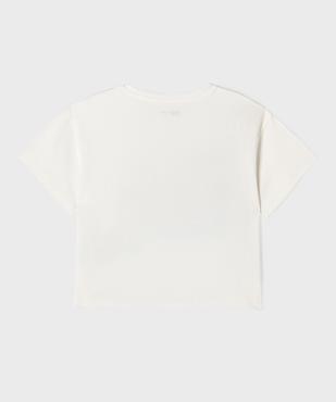 Tee-shirt manches courtes oversize à motif fille vue3 - GEMO 4G FILLE - GEMO