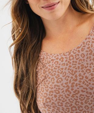 Chemise de nuit à manches longues femme vue2 - GEMO 4G FEMME - GEMO