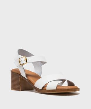 Sandales à talon en cuir femme - Tanéo vue2 - TANEO - GEMO