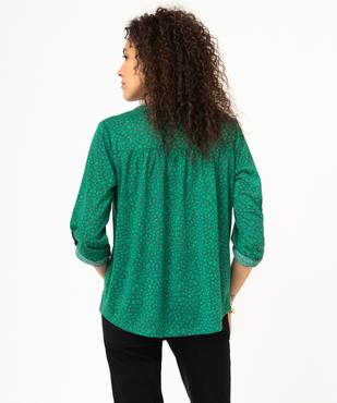 Tee-shirt à manches longues imprimé en polyester recyclé femme vue3 - GEMO 4G FEMME - GEMO