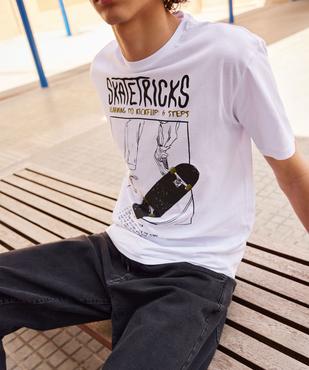 Tee-shirt manches courtes skate garçon vue1 - GEMO (JUNIOR) - GEMO