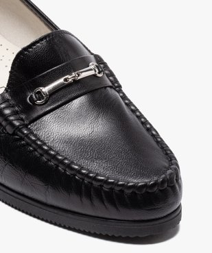 Mocassins femme confort unis dessus cuir vue6 - GEMO (CONFORT) - GEMO
