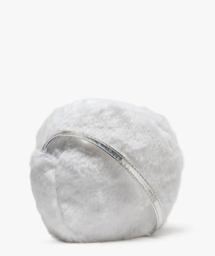 Sac fille rond zippé en peluche – Elsa Reine des Neiges vue2 - REINE DES NEIGE - GEMO