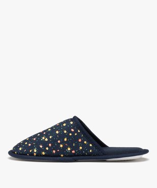 Chaussons femme mules imprimées mille fleurs vue3 - GEMO(HOMWR FEM) - GEMO