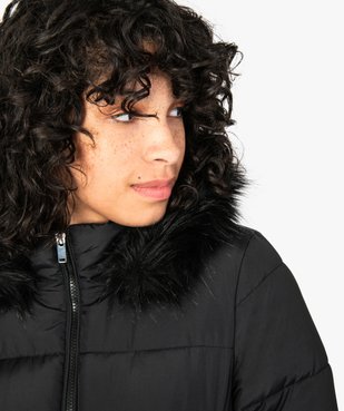 Doudoune femme à capuche duveteuse vue2 - GEMO(FEMME PAP) - GEMO