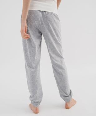 Pantalon de pyjama à pois en jersey de coton femme vue3 - GEMO 4G FEMME - GEMO