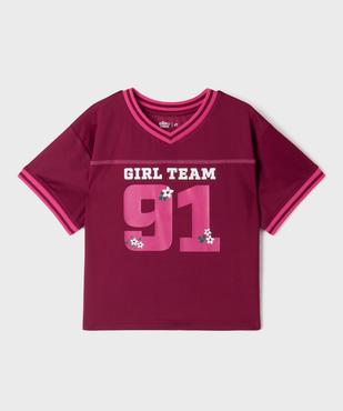 Tee-shirt de sport avec inscription girly fille vue1 - GEMO 4G FILLE - GEMO